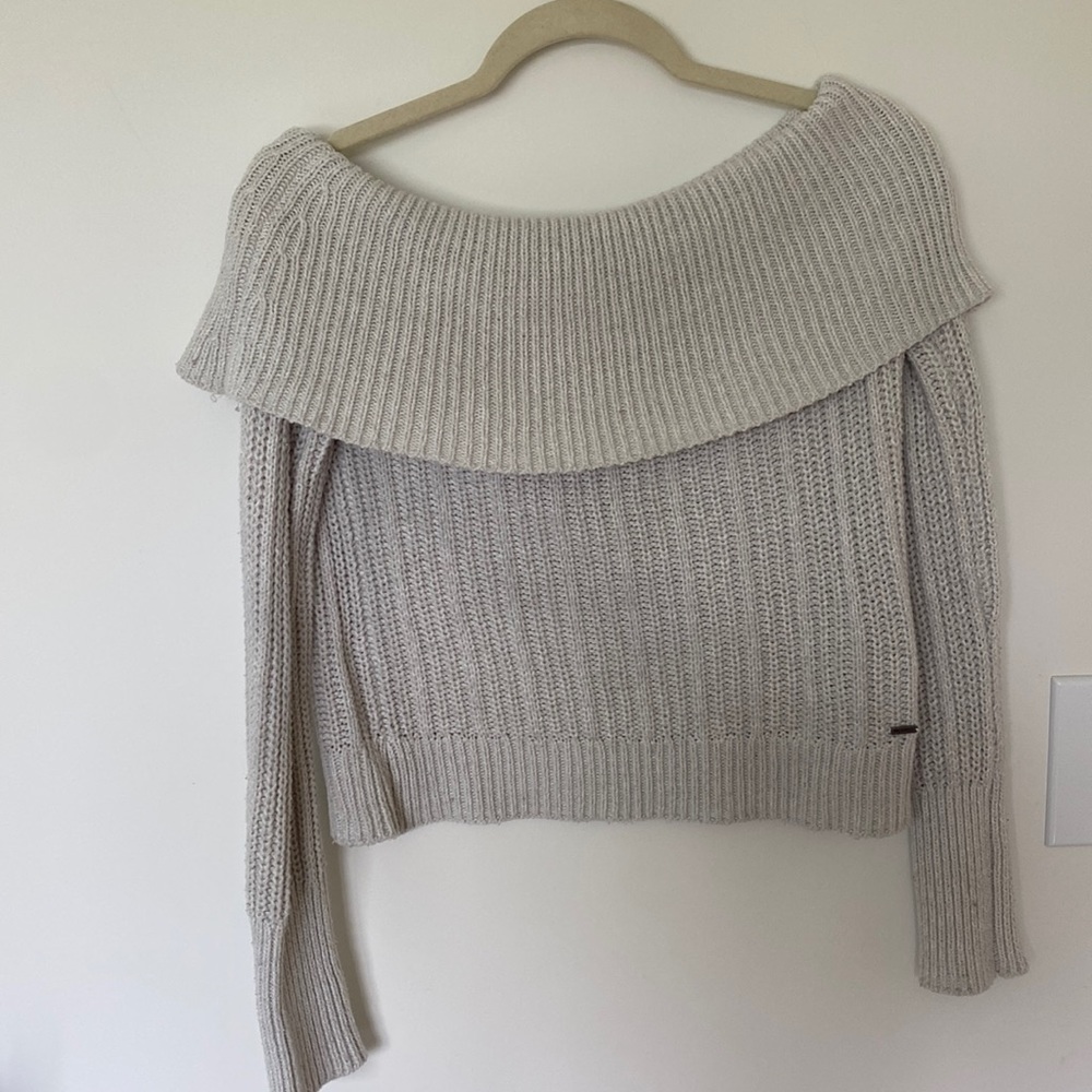 Hollister Knitted Off the Shoulder Sweater